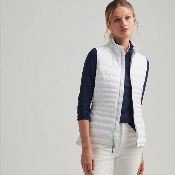 NWT Peter Millar Women’s Fuse Hybrid Vest - Medium - White w UNC Logo - Picture 6 of 7